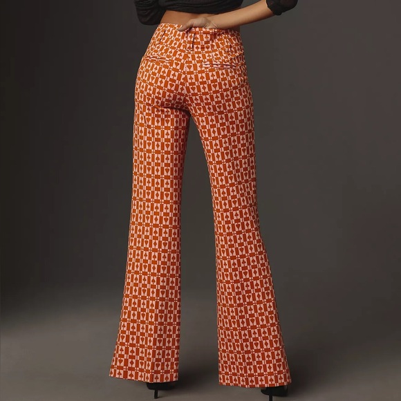 Maeve by Anthropologie Naomi Ponte Wide-Leg Flare Pants 4 - Picture 2 of 9